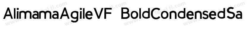 AlimamaAgileVF BoldCondensedSans 70字体转换